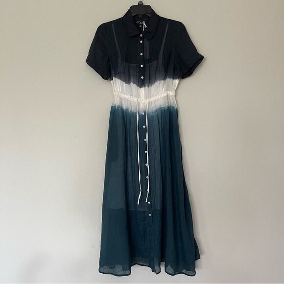 J Crew Cerise Shirtdress in Dip-Dyed Ramie Size 2P NWT - Picture 1 of 16